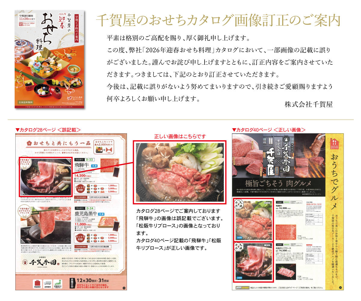 カタログ訂正